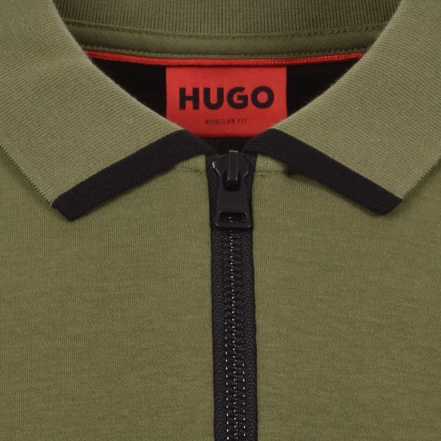 Image number 4 for HUGO Dalomino Polo T Shirt Open Green