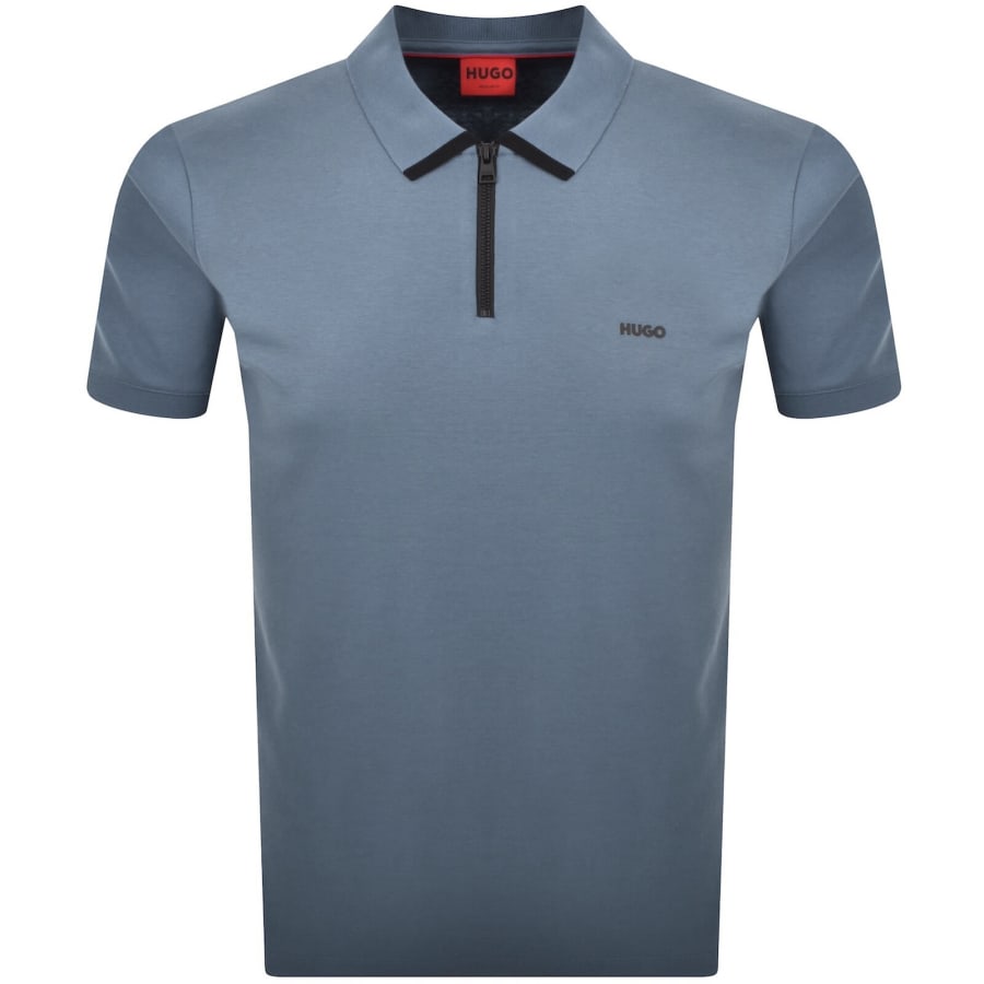 Image number 1 for HUGO Dalomino Polo T Shirt Open Blue