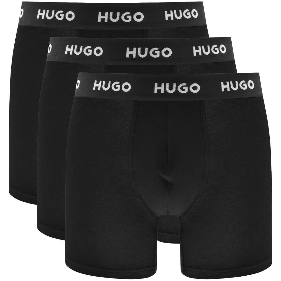 Image number 1 for HUGO 3 Pack Boxers Black