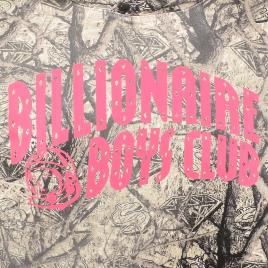 Image number 3 for Billionaire Boys Club Camo Arch Logo Hoodie Beige