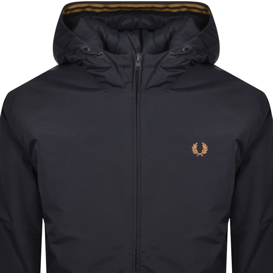 Image number 2 for Fred Perry Brentham Hooded Jacket Navy