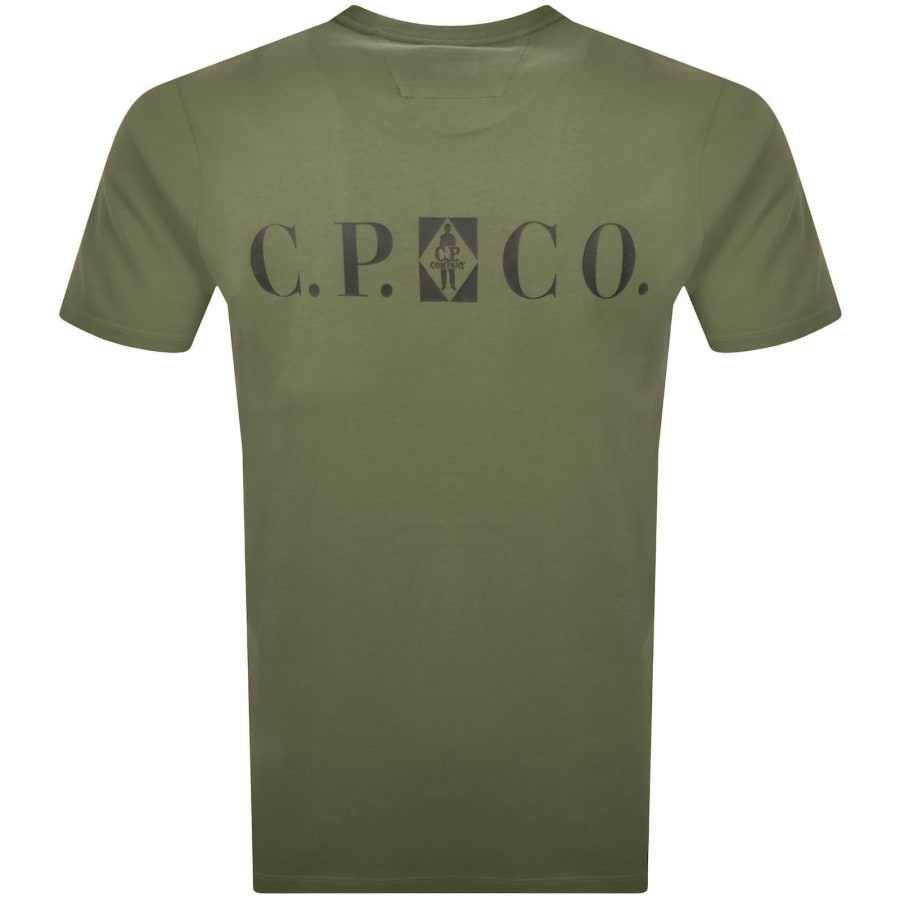 Image number 5 for CP Company Logo T Shirt Capers Green
