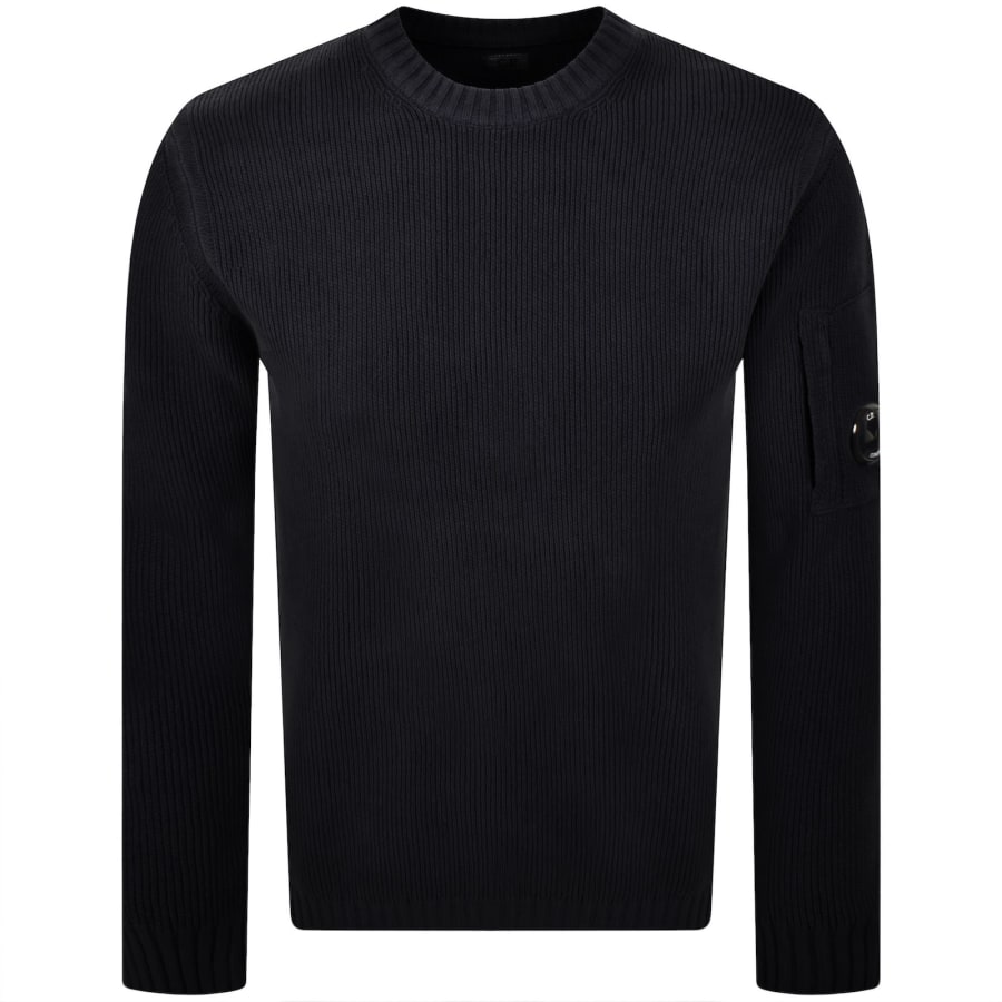 Image number 2 for CP Company Rib Knit Jumper Navy
