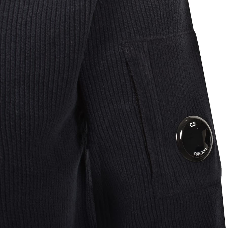 Image number 4 for CP Company Rib Knit Jumper Navy
