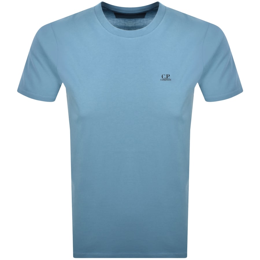 Image number 2 for CP Company Logo T Shirt Aegean Blue
