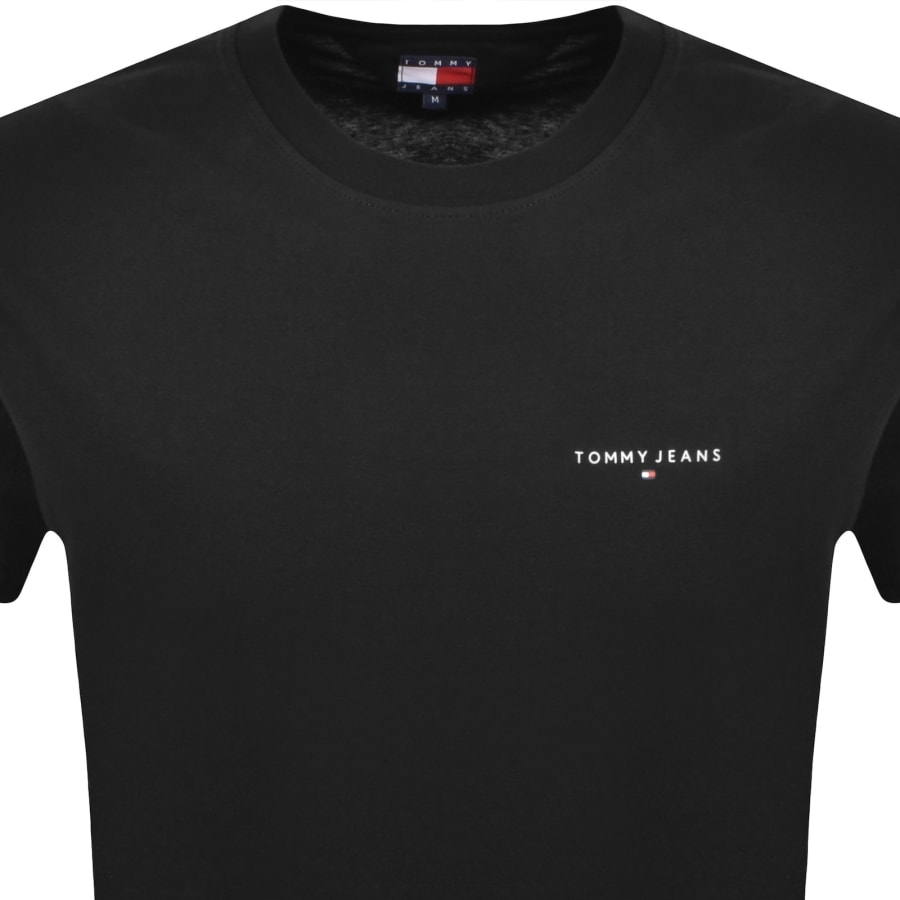 Image number 2 for Tommy Jeans Lindear Chest T Shirt Black