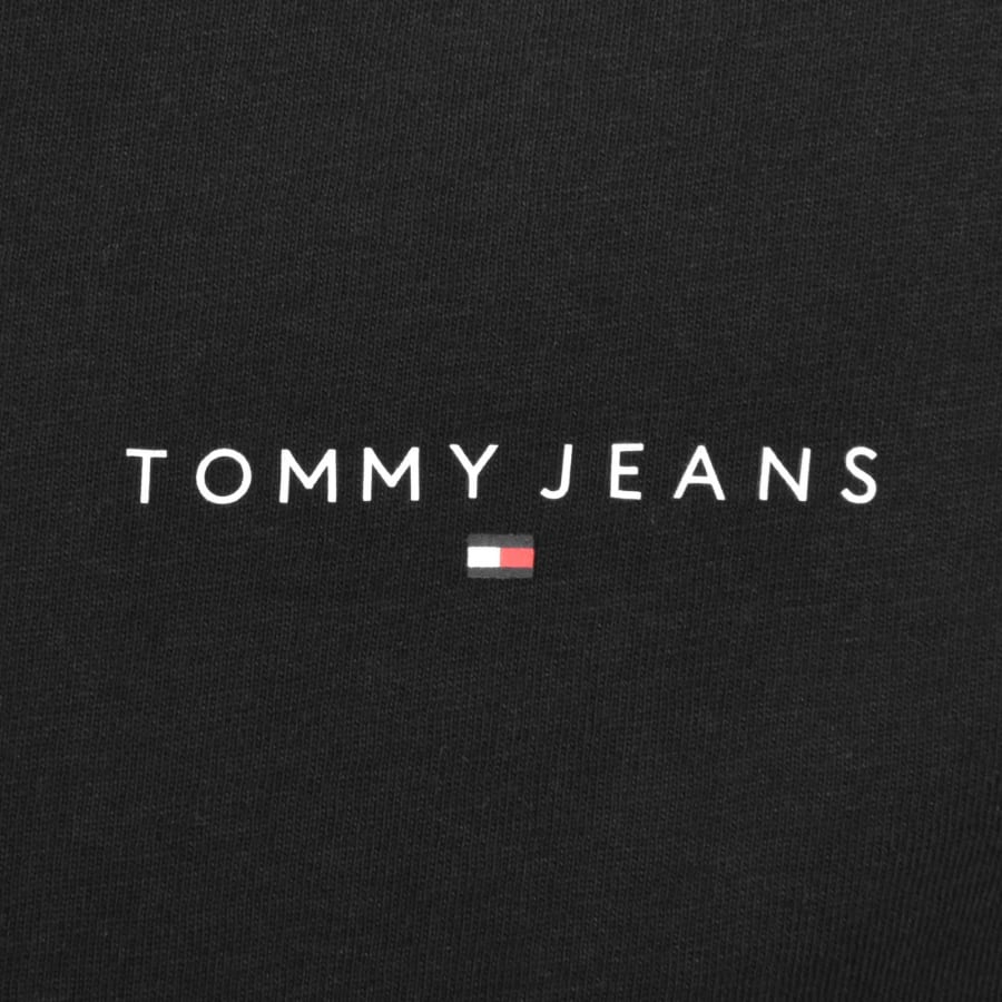 Image number 3 for Tommy Jeans Lindear Chest T Shirt Black