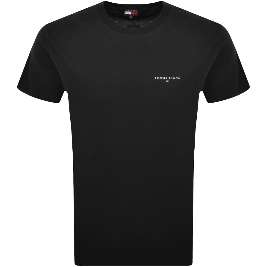 Image number 1 for Tommy Jeans Lindear Chest T Shirt Black