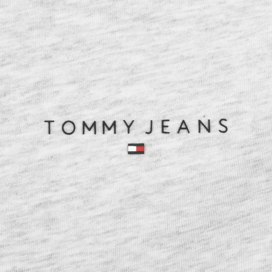 Image number 3 for Tommy Jeans Lindear Chest T Shirt Grey