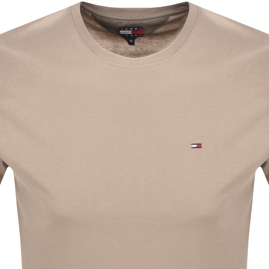 Image number 2 for Tommy Jeans Slim Jersey T Shirt Brown