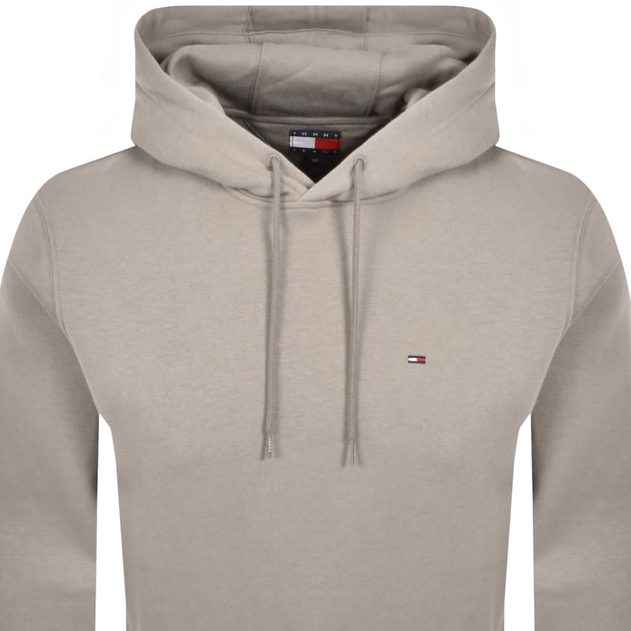 Image number 2 for Tommy Jeans Flag Logo Hoodie Brown