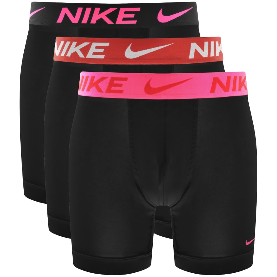 Image number 1 for Nike Essential Micro 3 Pack Boxer Briefs Black