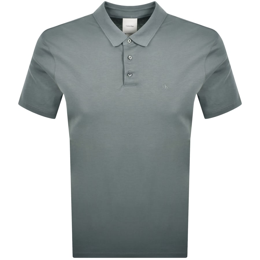 Image number 1 for Calvin Klein Chest Emblem Polo Sedona Sage
