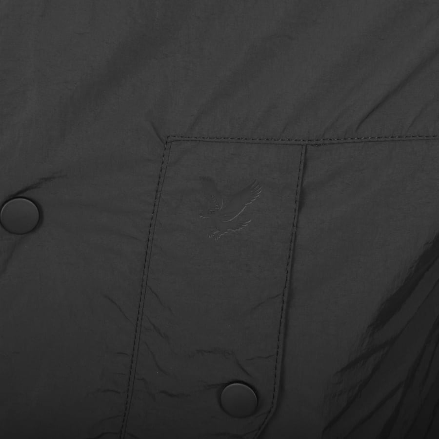 Image number 3 for Lyle And Scott Crinkled Nylon Overshirt Black Ice