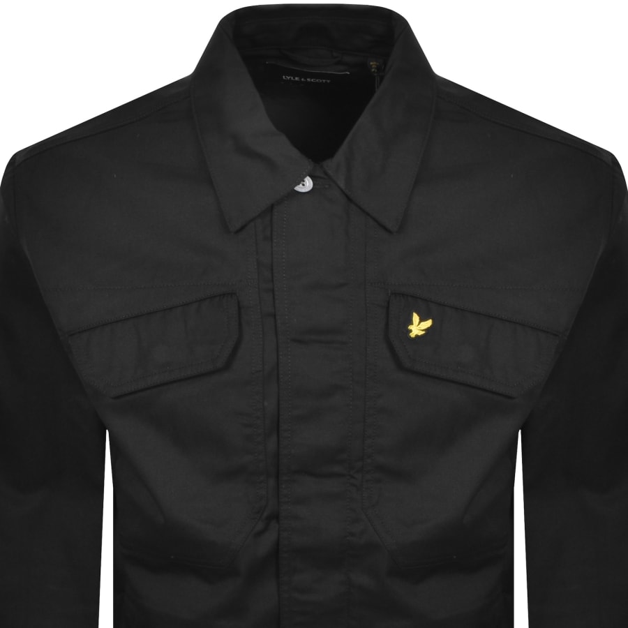 Image number 2 for Lyle And Scott Pocket Overshirt Jet Black