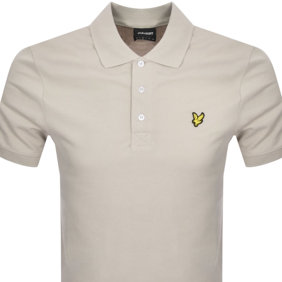Image number 2 for Lyle And Scott Plain Polo T Shirt Beige