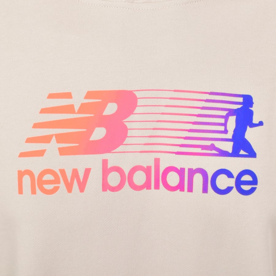 Image number 3 for New Balance Gradient Runner Logo Hoodie Beige
