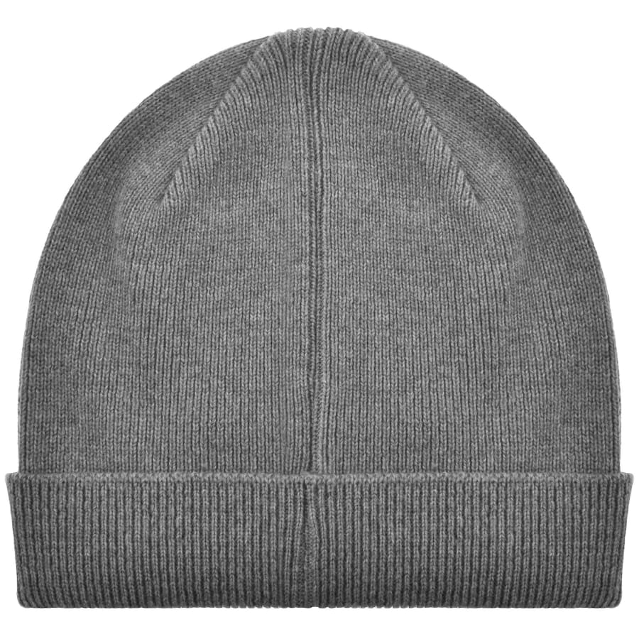 Image number 2 for Paul Smith Rib Zebra Lambswool Beanie Hat Grey