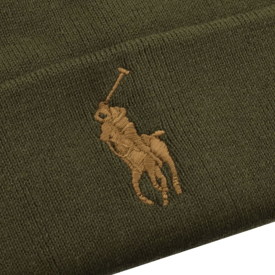 Image number 3 for Ralph Lauren Beanie Hat Olive Green