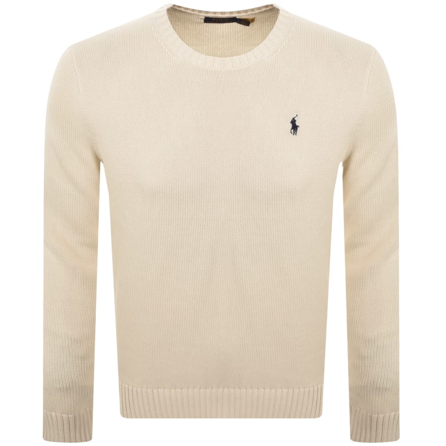Image number 1 for Ralph Lauren Crew Neck Knit Jumper Cream