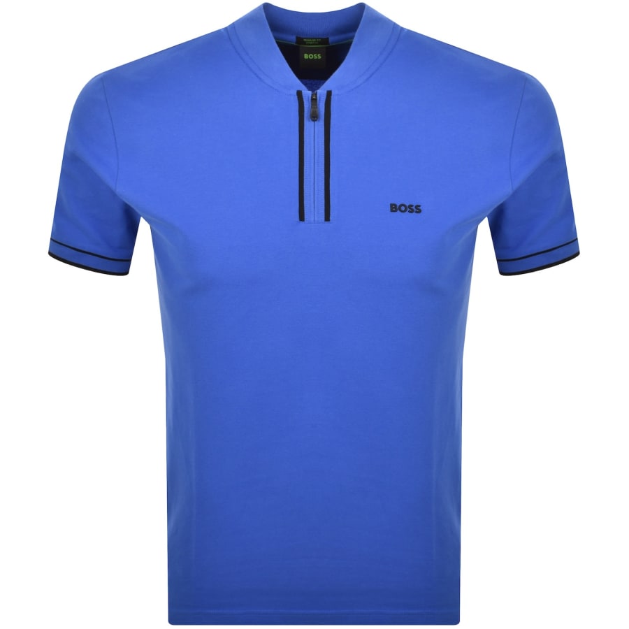 Image number 1 for BOSS Pariq Polo T Shirt Medium Blue