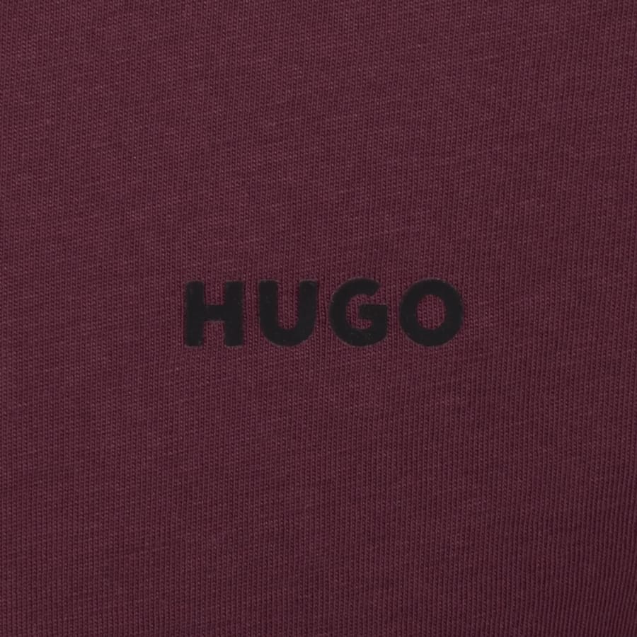 Image number 3 for HUGO Dero222 T Shirt Burgundy