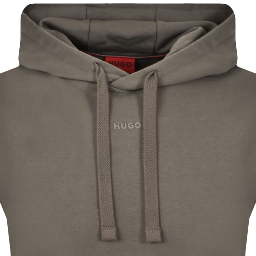 Image number 2 for HUGO Relaxed Dapo Hoodie Grey