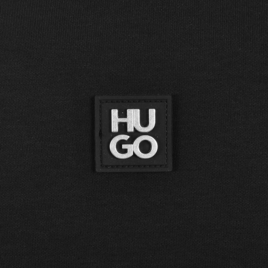Image number 3 for HUGO Dalile Stacked Logo T Shirt Black