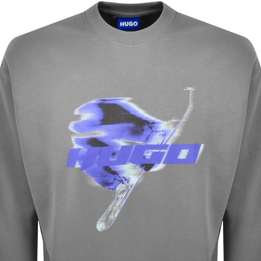 Image number 2 for HUGO Blue Nifterix Sweatshirt Grey