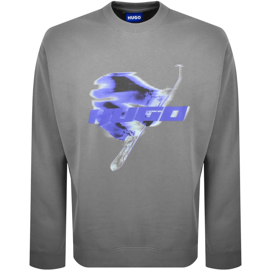 Image number 1 for HUGO Blue Nifterix Sweatshirt Grey