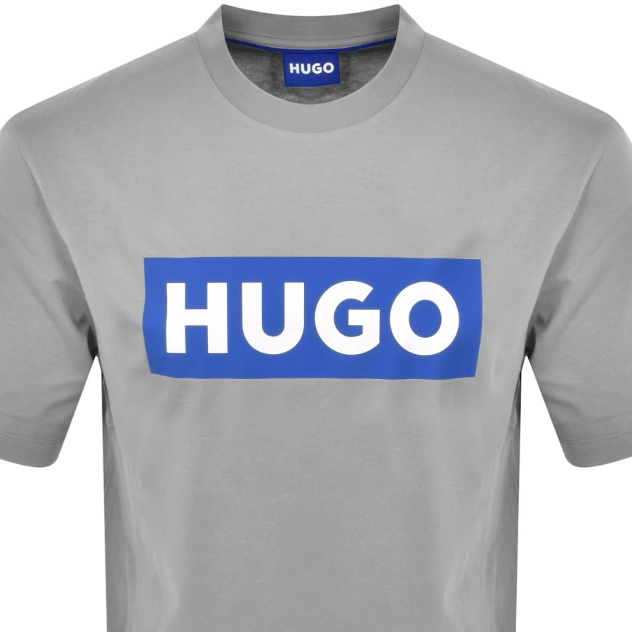 Image number 2 for HUGO Blue Nico Crew Neck T Shirt Grey