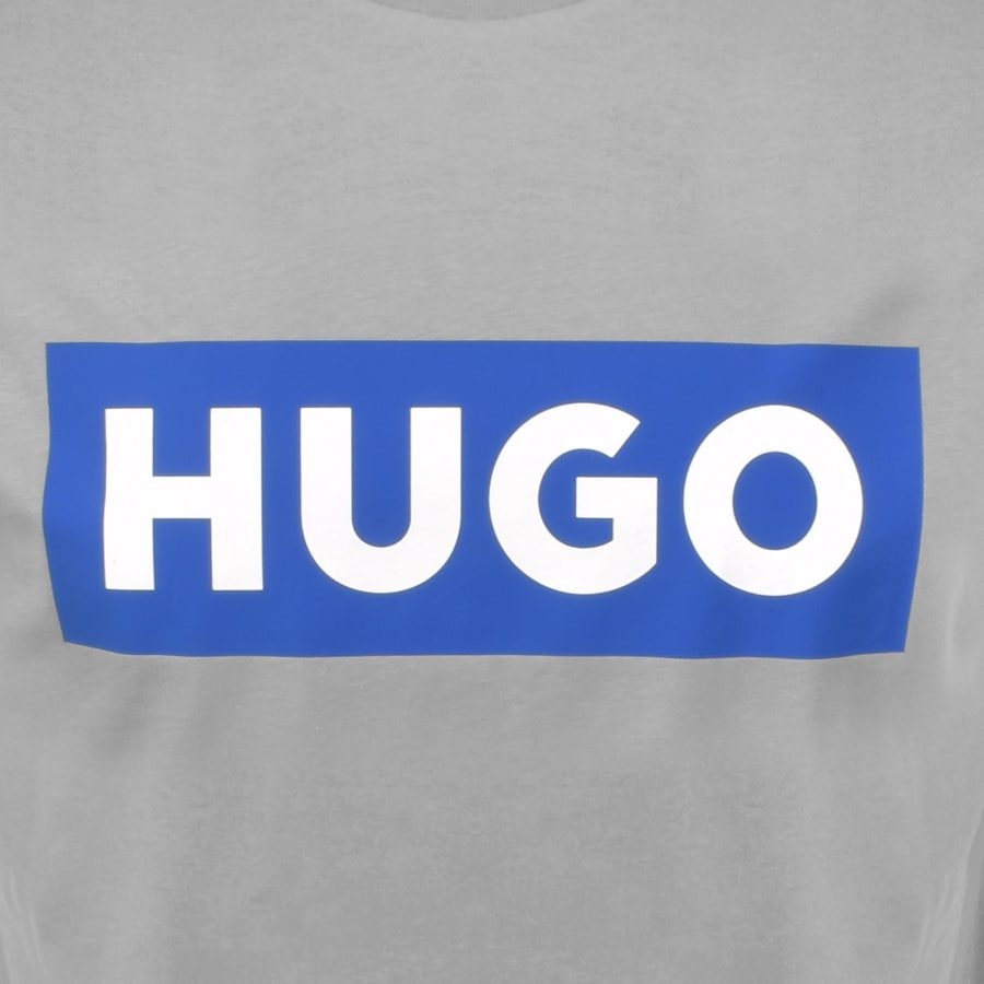 Image number 3 for HUGO Blue Nico Crew Neck T Shirt Grey