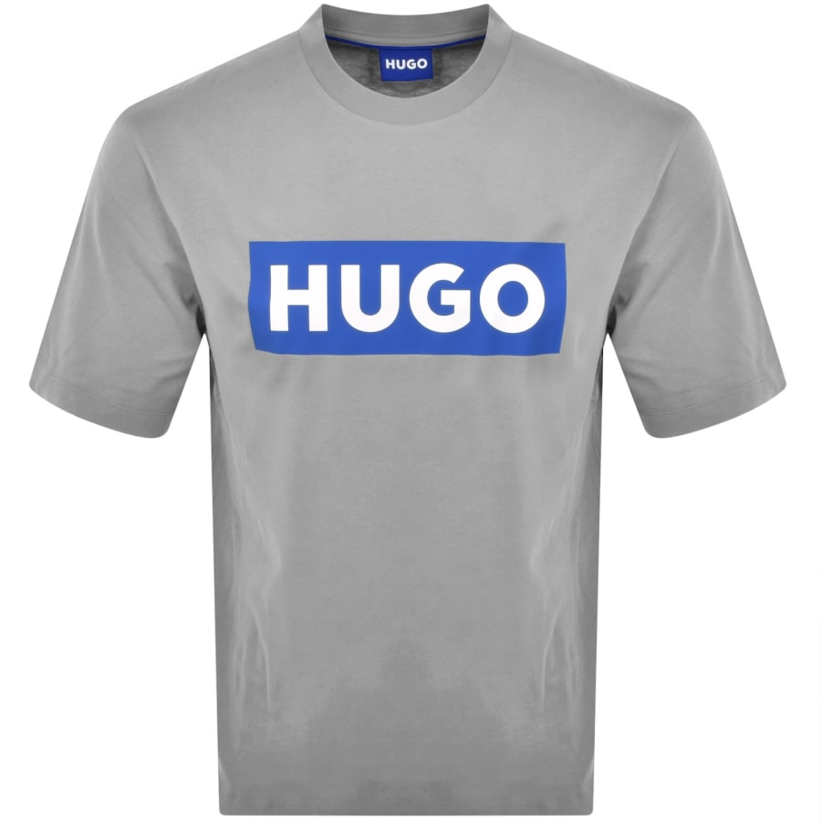 Image number 1 for HUGO Blue Nico Crew Neck T Shirt Grey