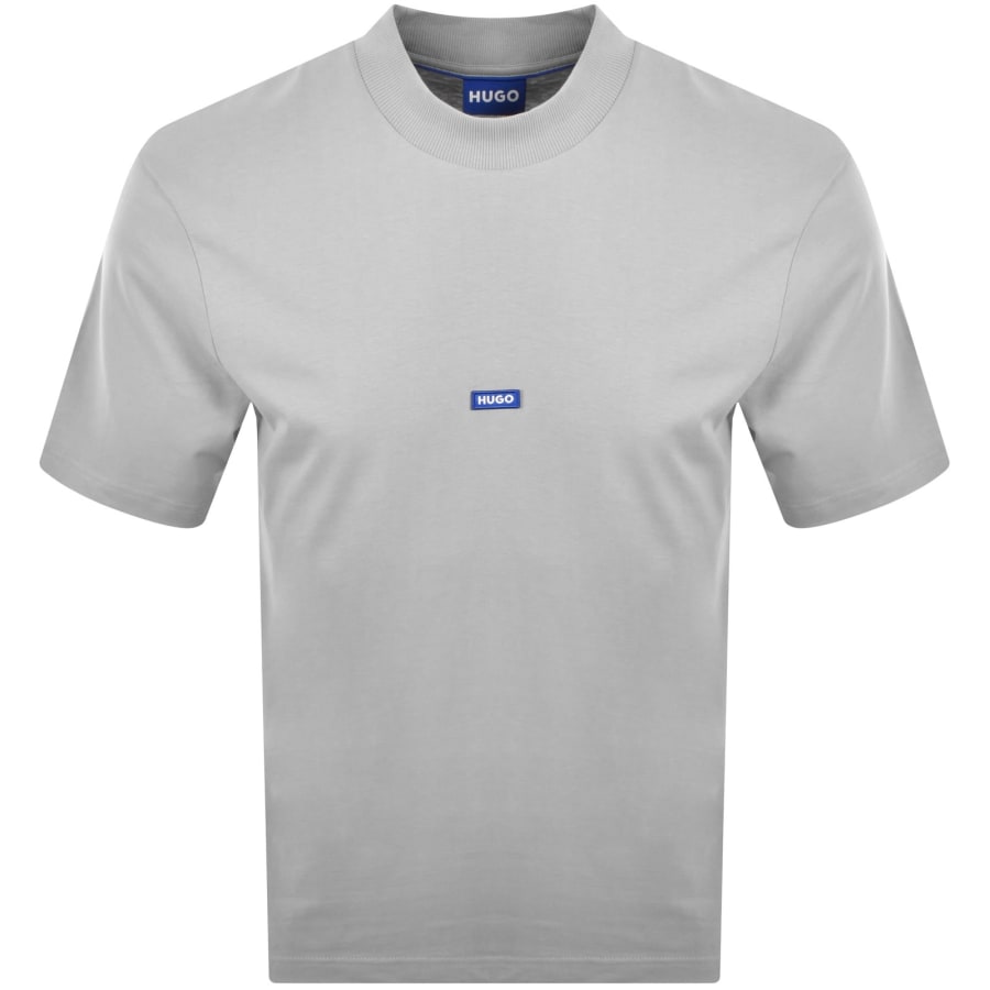 Image number 1 for HUGO Blue Nieros Logo T Shirt Grey