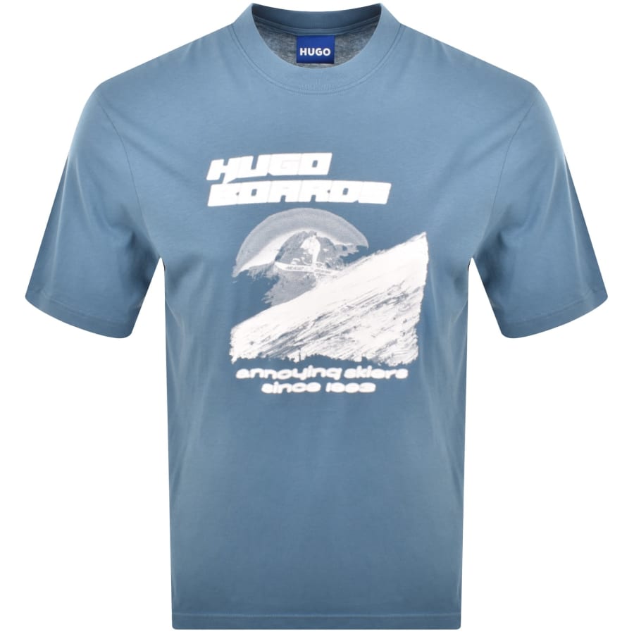 Image number 1 for HUGO Blue Napolux T Shirt Blue