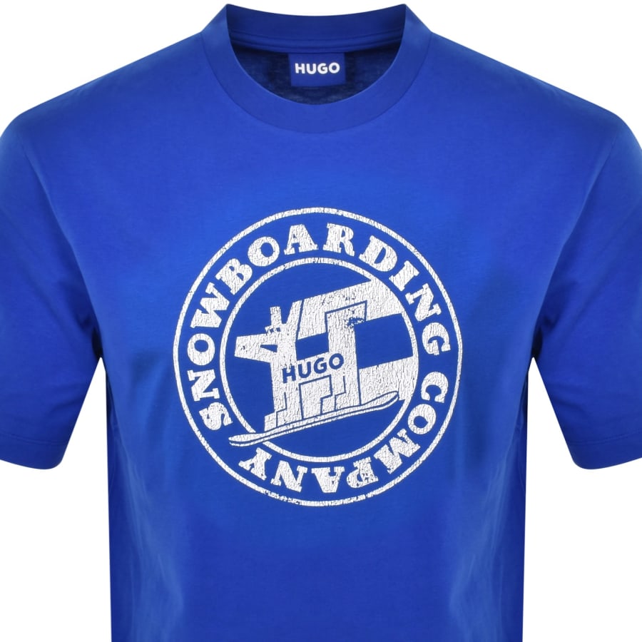 Image number 2 for HUGO Blue Napolux T Shirt Blue