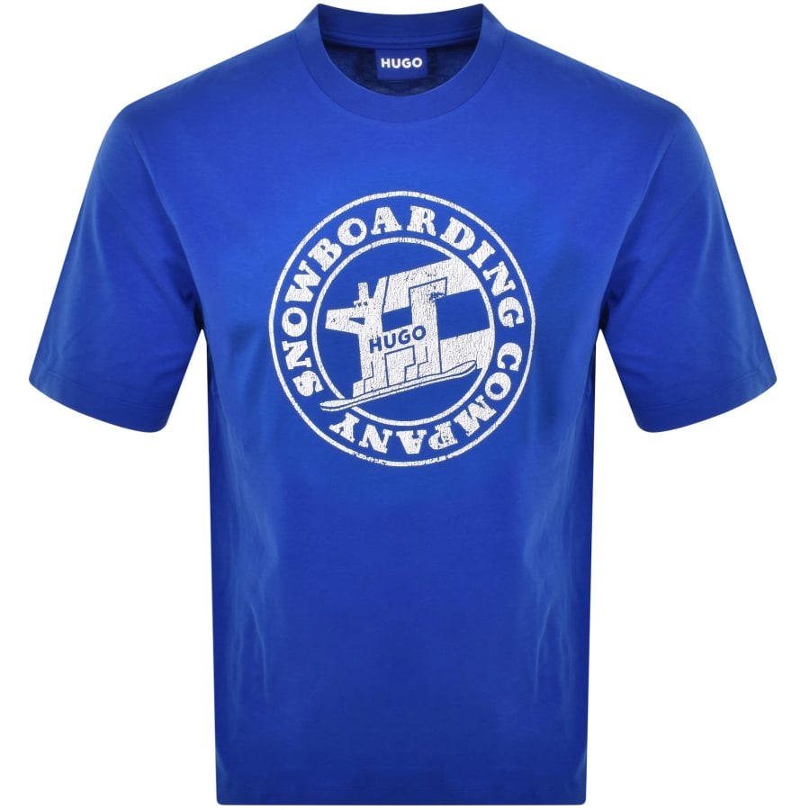 Image number 1 for HUGO Blue Napolux T Shirt Blue