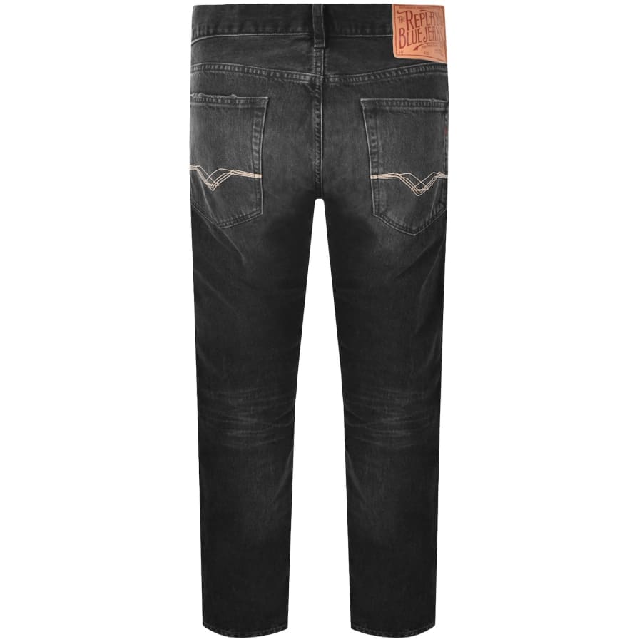 Image number 3 for Replay Deryck Regular Fit Jeans Dark Grey