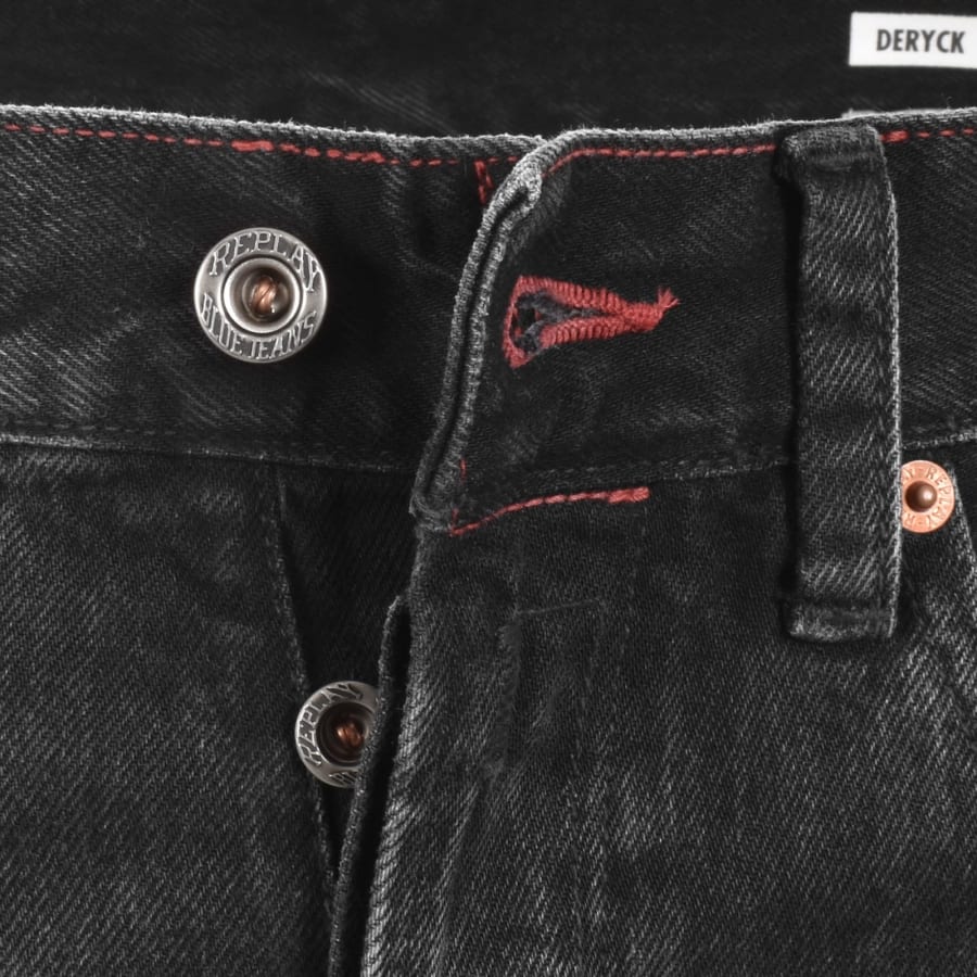 Image number 5 for Replay Deryck Regular Fit Jeans Dark Grey