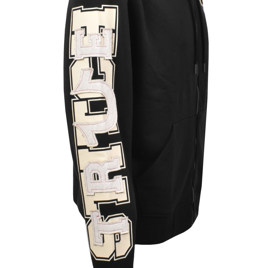 Image number 3 for True Religion Applique Full Zip Hoodie Black