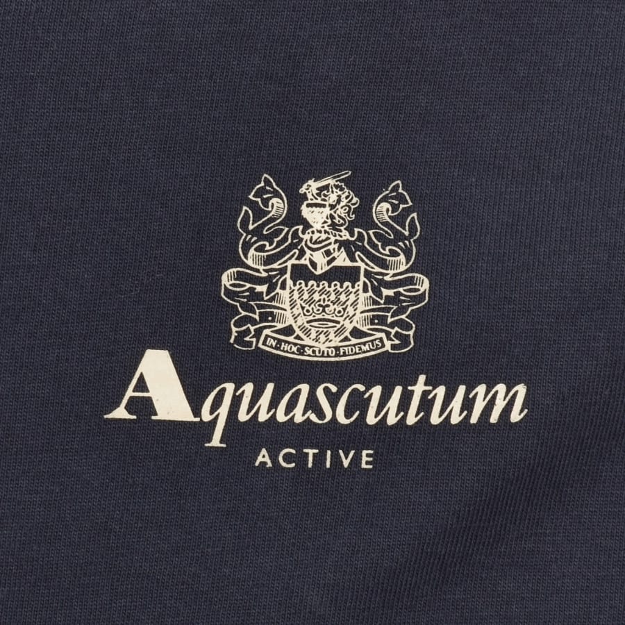 Image number 3 for Aquascutum Active Club Check T Shirt Navy