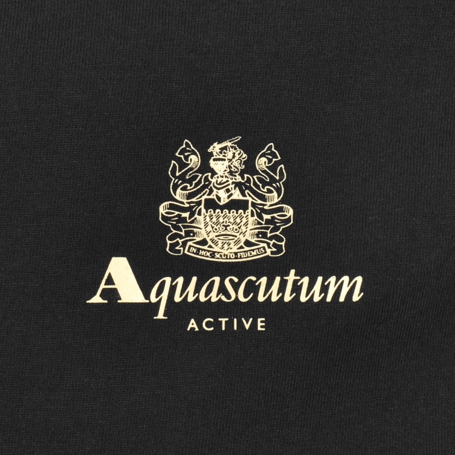 Image number 3 for Aquascutum Active Club Check T Shirt Black
