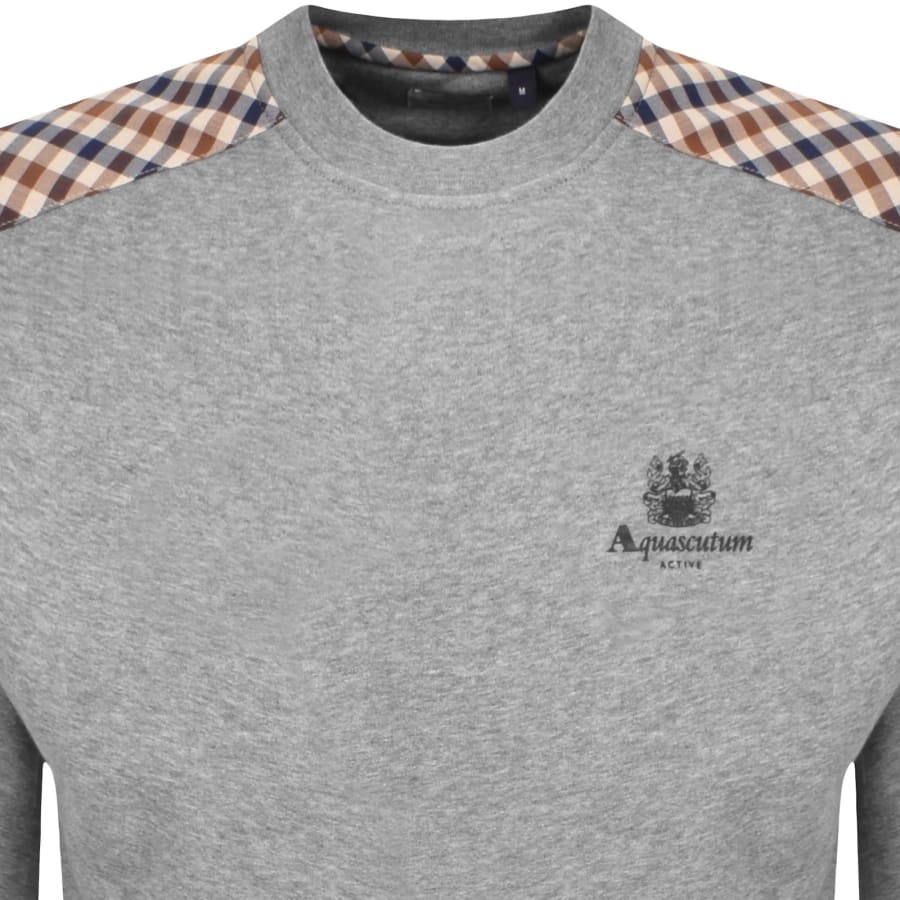 Image number 2 for Aquascutum Active Crew Neck Sweatshirt Grey