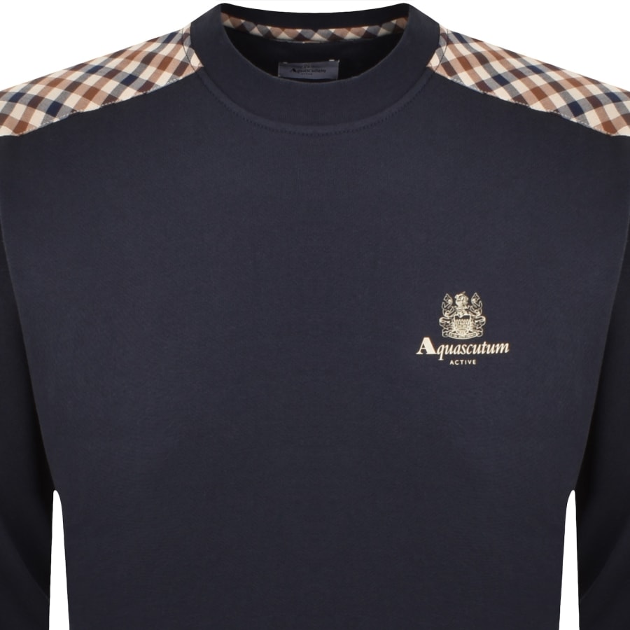 Image number 2 for Aquascutum Active Crew Neck Sweatshirt Navy