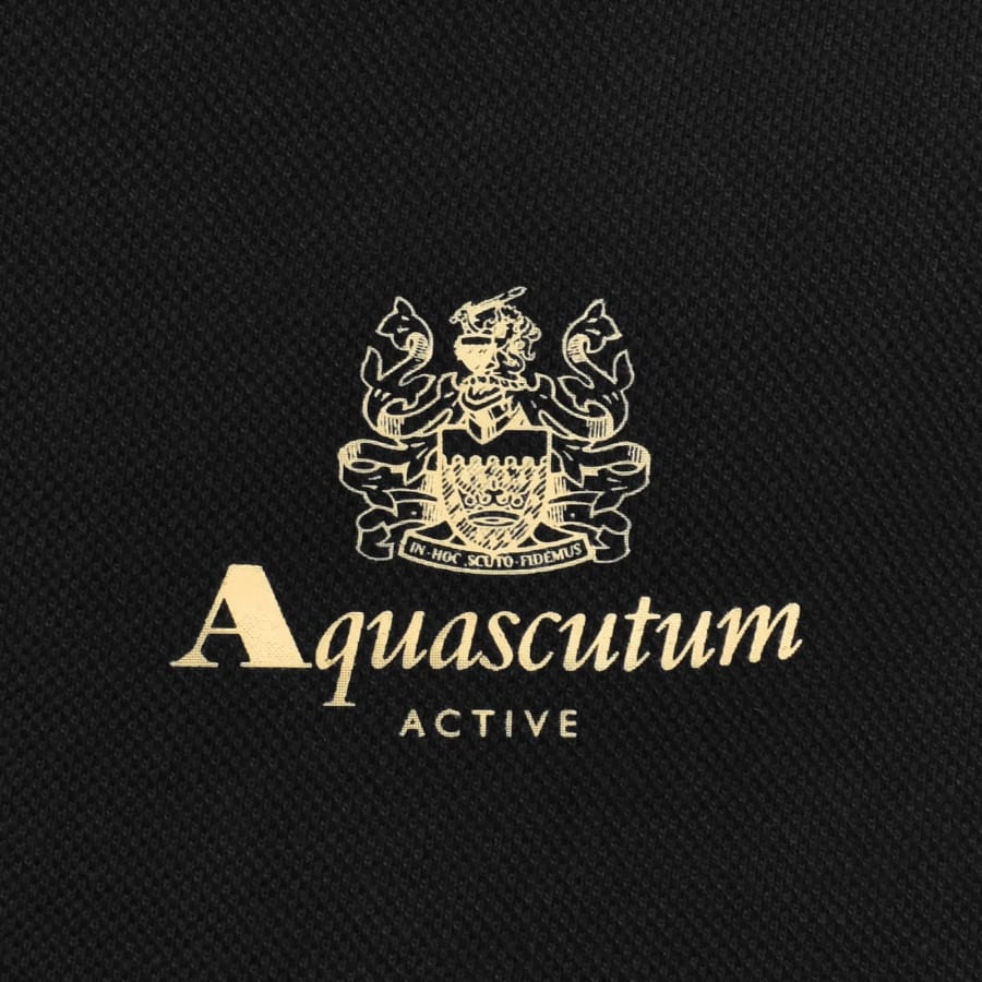 Image number 3 for Aquascutum Check Shoulder Polo Black