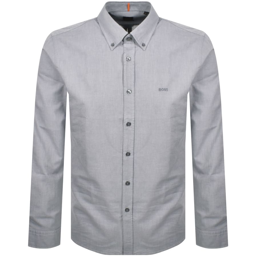 Image number 1 for BOSS Casual Rickert Long Sleeved Shirt Grey