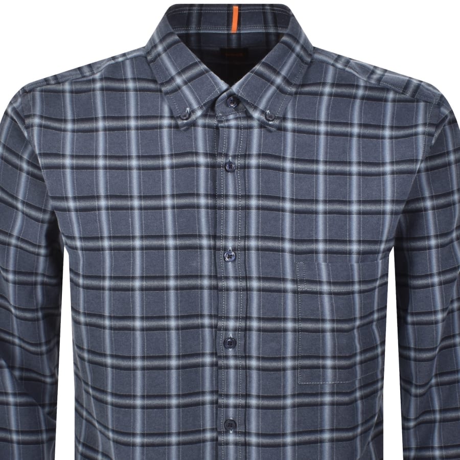 Image number 2 for BOSS Casual Rickert Check Shirt Blue