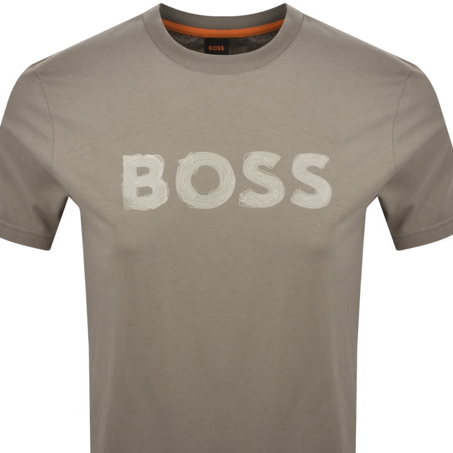 Image number 2 for BOSS Frozen Logo T Shirt Brown