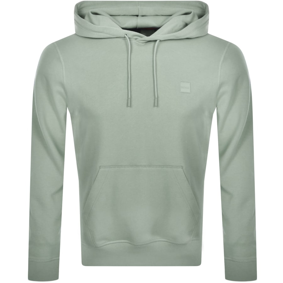 Image number 1 for BOSS Wetalk Pullover Hoodie Light Green