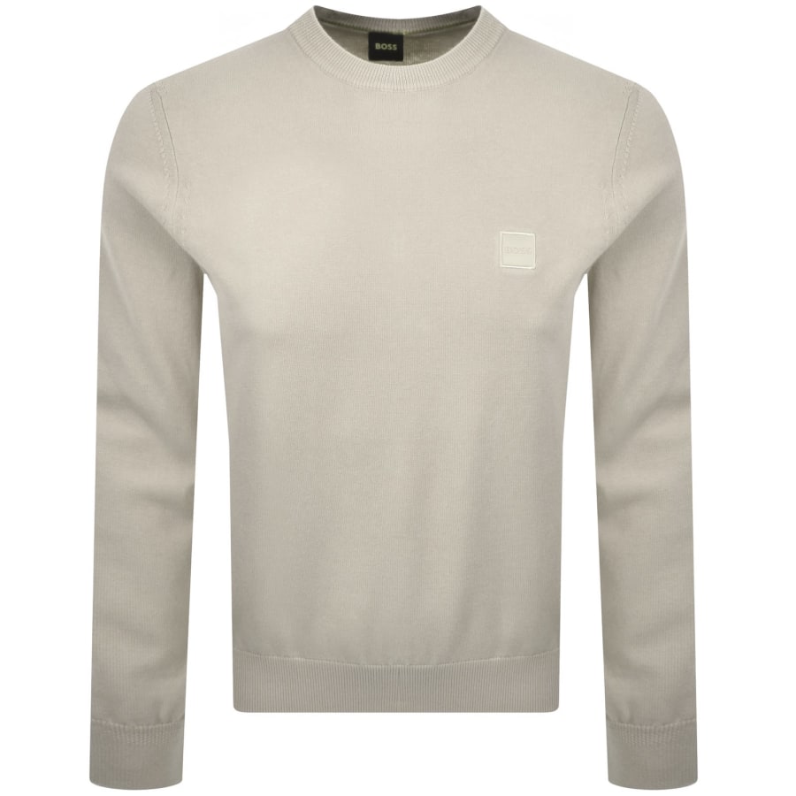 Image number 1 for BOSS Kanovano Knit Jumper Beige